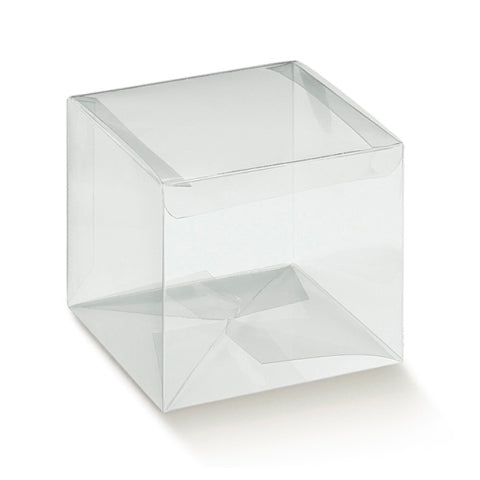 Transparent square PVC pencil case box VARIOUS SIZES 10 PCS