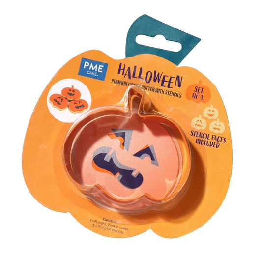 HALLOWEEN COOKIE CUTTER WITH STENCIL - PUMPKIN