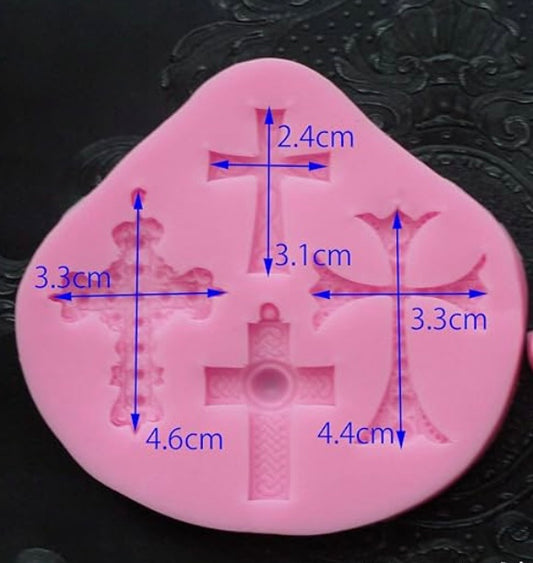 Silicone mold for 4 crucifixes