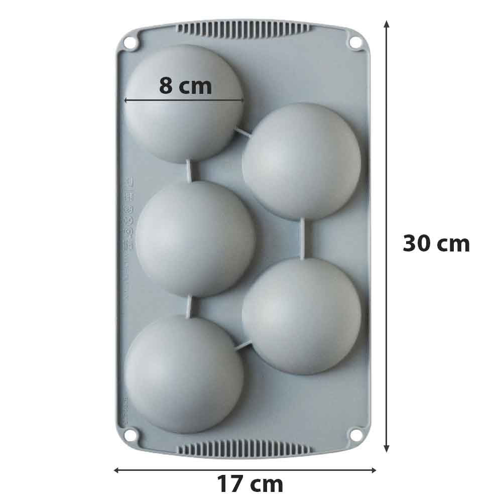 Decor Flex silicone half sphere 8 cm