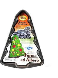 FORMA STAMPO ALBERO DI NATALE ALLUMINO ANTIADERENTE CM 39,5X29,5X5 H - GR 800