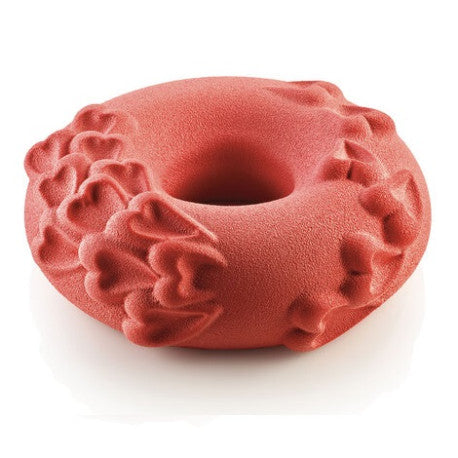 Passione Stampo Silicone Per Ciambelle Con Decori Cuori Ø221 H66 Mm