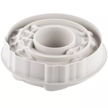 Passione Stampo Silicone Per Ciambelle Con Decori Cuori Ø221 H66 Mm