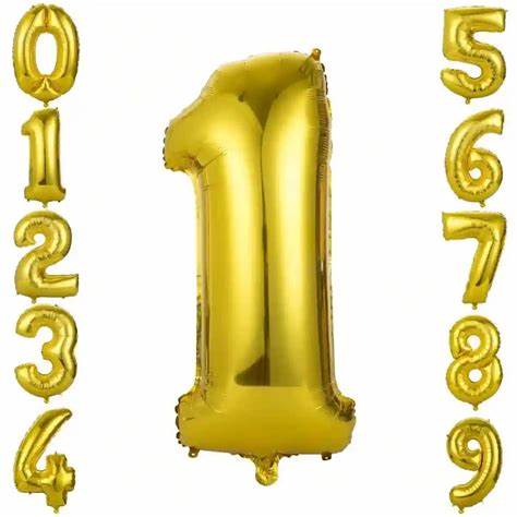 MAYLAR GOLD NUMBER BALLOON 104CM