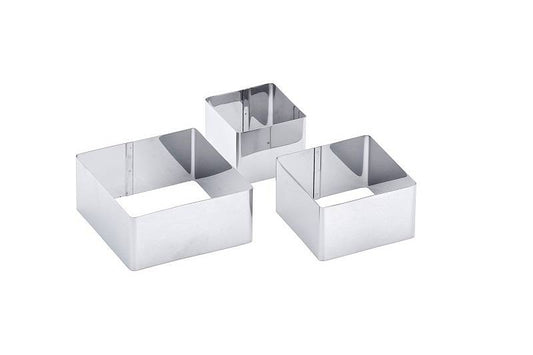 SQUARE PASTRY CUTTERS 3 PIECE KIT