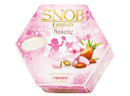 Snob Happy Event Birth Baby Girl Crispo 500 GR pink confetti