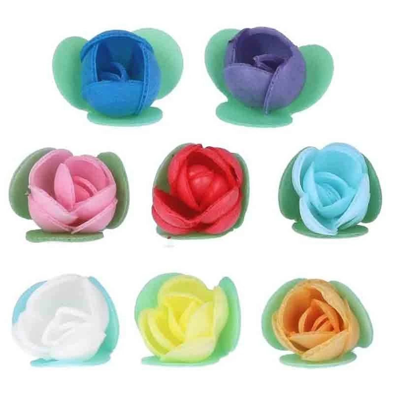 wafer buds with wafer leaves 6 pcs various colors