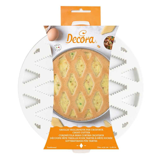 Round plastic pastry cutter grid for tarts and pastiera Ø30cm