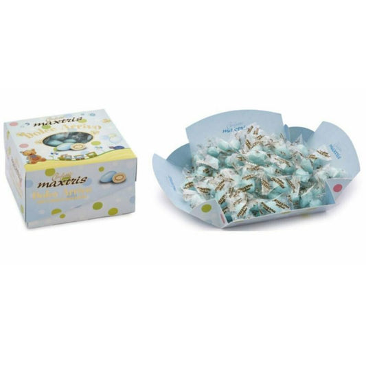 Sweet Arrival Maxtris sky blue 500g of individually wrapped confetti