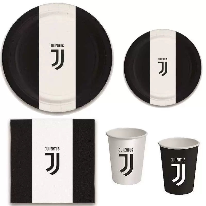 PLATES GLASSES NAPKINS JUVENTUS 