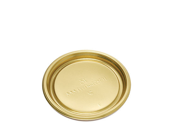 ROUND GOLD TRAY SINGLE PORTION CM 12 PCS 100